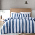 Catherine Lansfield Cove Stripe Duvet Set Blue Single Catherine Lansfield Cove Stripe Duvet Set Blue Single