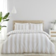 Catherine Lansfield Cove Stripe Duvet Set Natural King Catherine Lansfield Cove Stripe Duvet Set Natural King