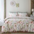 Catherine Lansfield Ella Poppy Duvet Set Cream Single Catherine Lansfield Ella Poppy Duvet Set Cream Single