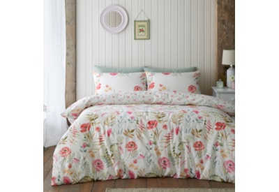 Catherine Lansfield Ella Poppy Duvet Set Cream King Catherine Lansfield Ella Poppy Duvet Set Cream King