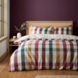 Catherine Lansfield Autumn Check Duvet Set Plum Double Catherine Lansfield Autumn Check Duvet Set Plum Double