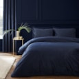 Catherine Lanfields Kingsley Matt Velvet Navy Duvet Set Double Catherine Lanfields Kingsley Matt Velvet Navy Duvet Set Double