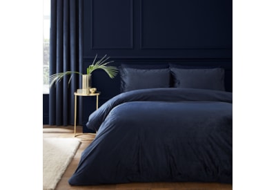Catherine Lanfields Kingsley Matt Velvet Navy Duvet Set Double Catherine Lanfields Kingsley Matt Velvet Navy Duvet Set Double