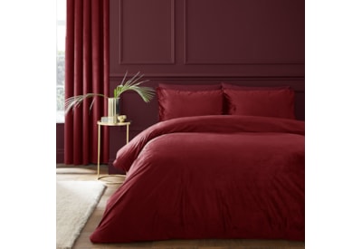 Catherine Lanfields Kingsley Matt Velvet Raspberry Duvet Set S/king Catherine Lanfields Kingsley Matt Velvet Raspberry Duvet Set S/king