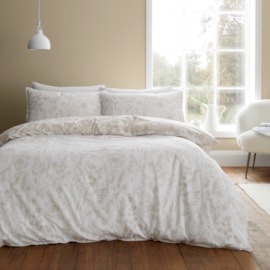 Bianca Brushed Cotton Duvet Set Floral Toile Natural Double Bianca Brushed Cotton Duvet Set Floral Toile Natural Double