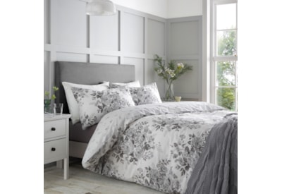 Catherine Lansfield Elinda Floral Duvet Set Grey King Catherine Lansfield Elinda Floral Duvet Set Grey King