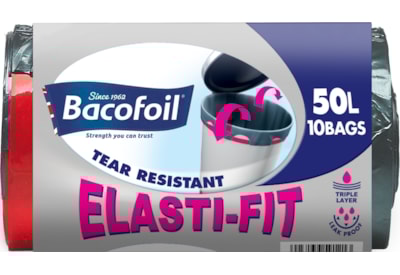 Bacofoil Easyfit Bin Liners 50lt 10s Bacofoil Easyfit Bin Liners 50lt 10s