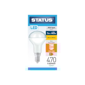 Status 5w Led E14 R50 Warm White Bulb Status 5w Led E14 R50 Warm White Bulb