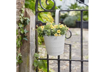Smart Garden Aztec Fence & Balcony Hanging Pot Ivory 6" Smart Garden Aztec Fence & Balcony Hanging Pot Ivory 6"