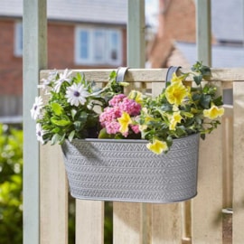 Smart Garden Aztec Fence & Balcony Hanging Pot Slate 12" Smart Garden Aztec Fence & Balcony Hanging Pot Slate 12"