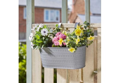 Smart Garden Aztec Fence & Balcony Hanging Pot Slate 12" Smart Garden Aztec Fence & Balcony Hanging Pot Slate 12"