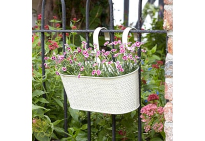 Smart Garden Aztec Fence & Balcony Hanging Pot Ivory 12" Smart Garden Aztec Fence & Balcony Hanging Pot Ivory 12"