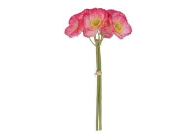 Gisela Graham Pink Poppy Pick Bunch 27X11X4Cm Gisela Graham Pink Poppy Pick Bunch 27X11X4Cm
