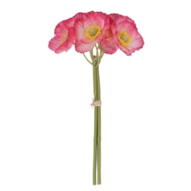 Gisela Graham Pink Poppy Pick Bunch 27X11X4Cm