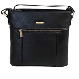 Nova Leather Square Shoulder Bag Black (6115BLACK)