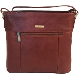 Nova Leather Square Shoulder Bag Cognac (6115COGNAC)
