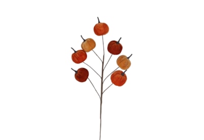 Gisela Graham Autumn Mix Velvet Mini Pumpkin Spray 72cm Gisela Graham Autumn Mix Velvet Mini Pumpkin Spray 72cm
