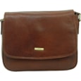 Nova Leather 3/4 Flap Shoulder Bag Cognac Nova Leather 3/4 Flap Shoulder Bag Cognac