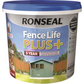 Ronseal Fence Life Plus + Sage 5lt Ronseal Fence Life Plus + Sage 5lt