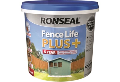 Ronseal Fence Life Plus + Sage 5lt Ronseal Fence Life Plus + Sage 5lt