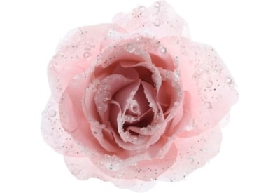 Pes Rosea On Clip w Glitter Blush Pink 14cm (629993)