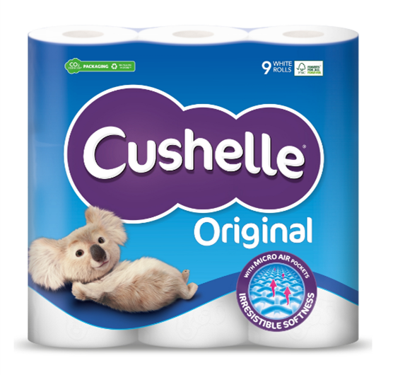 Cushelle Toilet Roll White 9 Roll (6349)
