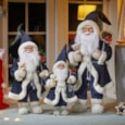 Three Kings Large Papa Noel Navy 45cm