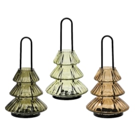 Lantern Glass Christmas Tree Assorted 29cm Lantern Glass Christmas Tree Assorted 29cm