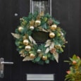 Three Kings Baubly Wreath Gold 40cm Three Kings Baubly Wreath Gold 40cm