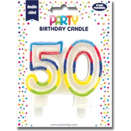 50th Birthday Candle (6834-50C)