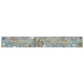 16th Birthday Banner Holo (6837-N16C)