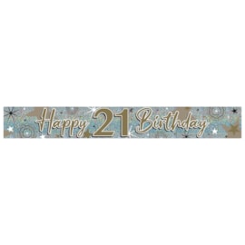 21st Birthday Banner Holo (6837-N21C)