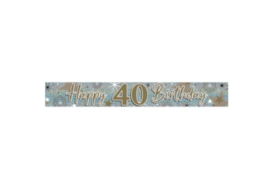 40th Birthday Banner Holographic 40th Birthday Banner Holographic