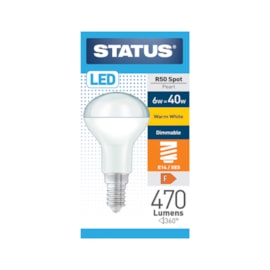 Status 6w Led R50 Spot E14 Warm White Dimmable Status 6w Led R50 Spot E14 Warm White Dimmable