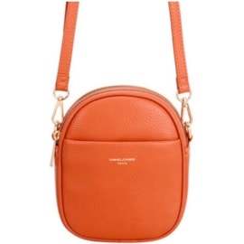 David Jones Pu Dble Zip Sml X-body Handbag Orange (7000-1ORANGE)
