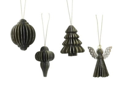 Tree Decoration Paper Figure Green 4Ass Fsc Mix 100% 6Cm Tree Decoration Paper Figure Green 4Ass Fsc Mix 100% 6Cm