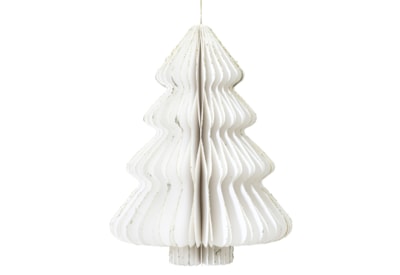 Tree Decoration Paper Tree White Champagne Painted Edge Fsc 100% 20Cm Tree Decoration Paper Tree White Champagne Painted Edge Fsc 100% 20Cm