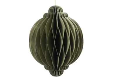 Tree Decoration Paper Onion Green Champagne Painted Edge Fsc 100% 20Cm Tree Decoration Paper Onion Green Champagne Painted Edge Fsc 100% 20Cm