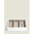 Classic Deep 3 Section Stacker White Classic Deep 3 Section Stacker White