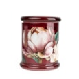 Large Glass Lidded Jar Peony & Water Lily