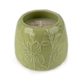 Embossed Ceramic Candle Green 8cm Embossed Ceramic Candle Green 8cm