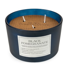 3 Wick Candle Frosted Navy Black Pomergranate 3 Wick Candle Frosted Navy Black Pomergranate