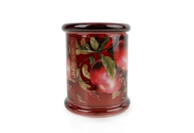 Large Glass Lidded Jar Forest Pine & Pomegranate