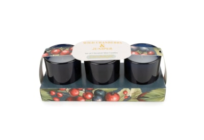 Set Of 3 Votive Candles Wild Cranberry & Juniper Set Of 3 Votive Candles Wild Cranberry & Juniper