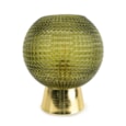 21Cm Glass Ball Lamp Green Debossed Squa 21Cm Glass Ball Lamp Green Debossed Squa