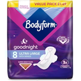 Bodyform Ultra Fit Goodnight 1.49* 8s Bodyform Ultra Fit Goodnight 1.49* 8s