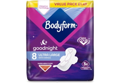 Bodyform Ultra Fit Goodnight 1.49* 8s Bodyform Ultra Fit Goodnight 1.49* 8s