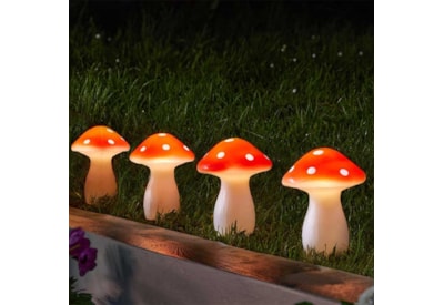 Smart Garden Fairy Mushroom Decor Stake Lights x 4 (1012043)