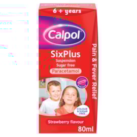 Calpol 6 Plus Sugar Free 80ml Calpol 6 Plus Sugar Free 80ml