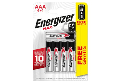 Energizer Max Aaa Batteries 4+1 (ENERLR03B4-1FREEMAX)